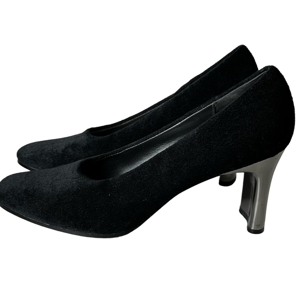 Stuart Madeline Idolize Velvet Gunmetal Heels Pumps Left 8.5-Right 8